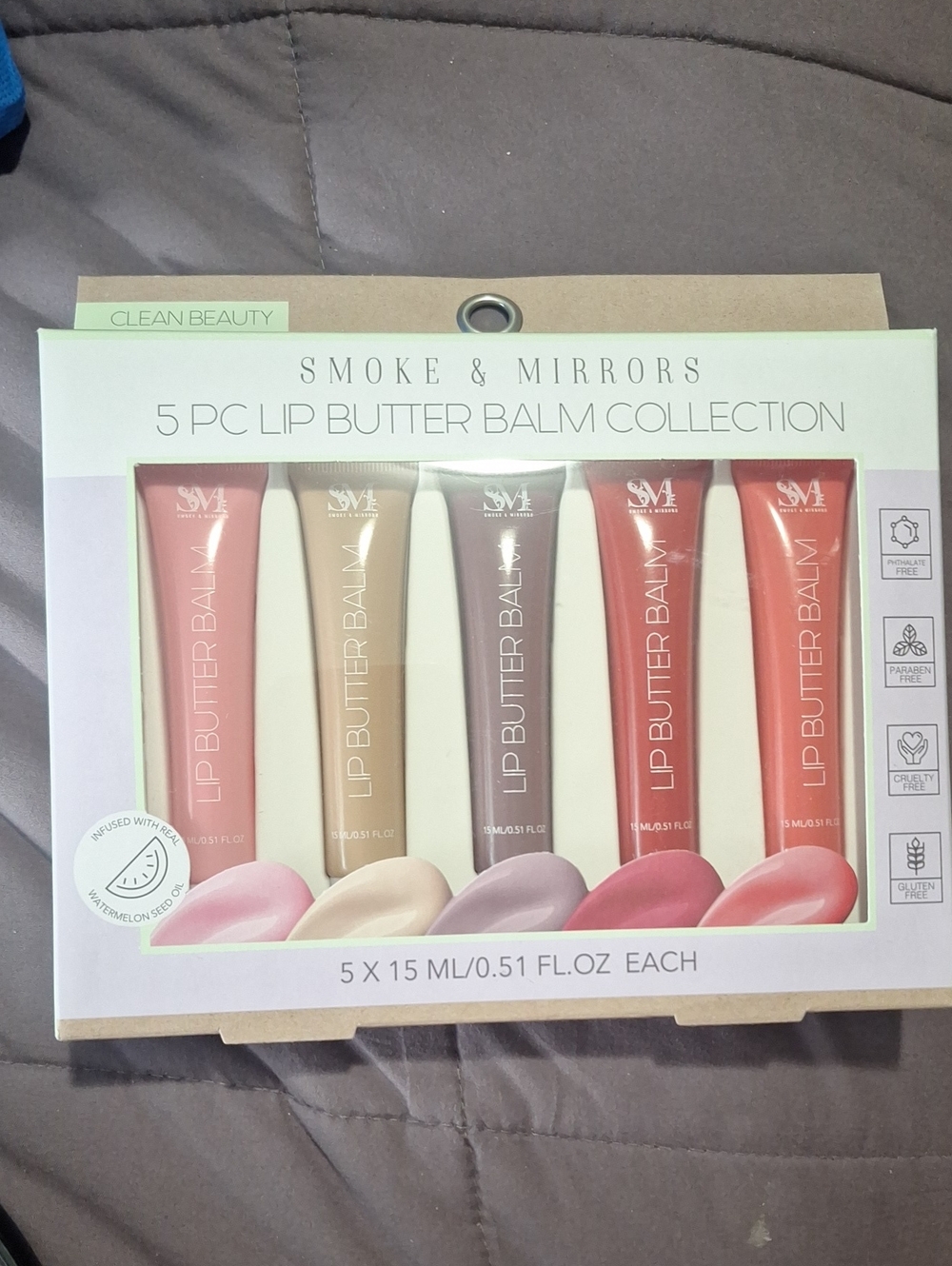 Smoke & Mirror Lip Butter Balm Collection - 5pc (Pink, Tan, Purple, Red)